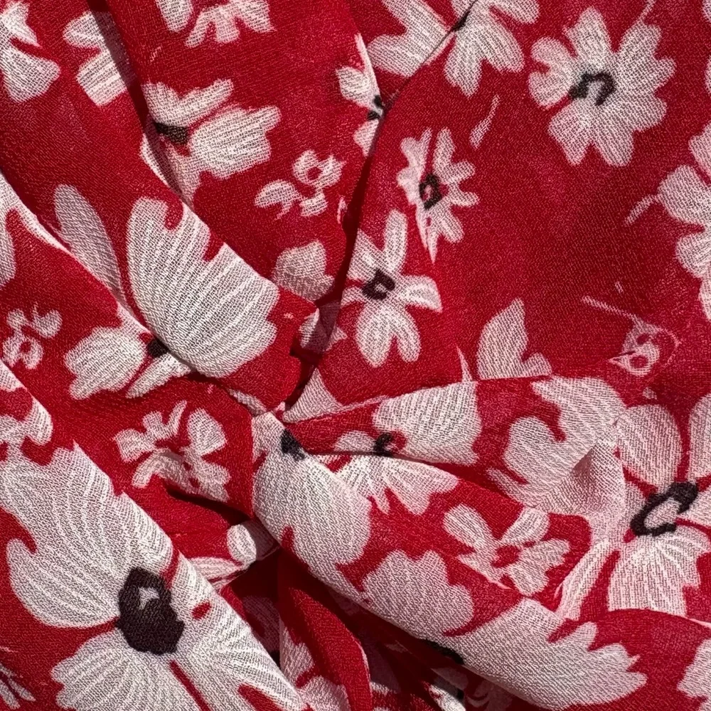 Anthropologie Headband in Red Floral Motif. Brand new!